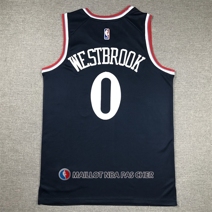 Maillot Los Angeles Clippers Russell Westbrook NO 0 Icon 2024-25 Bleu